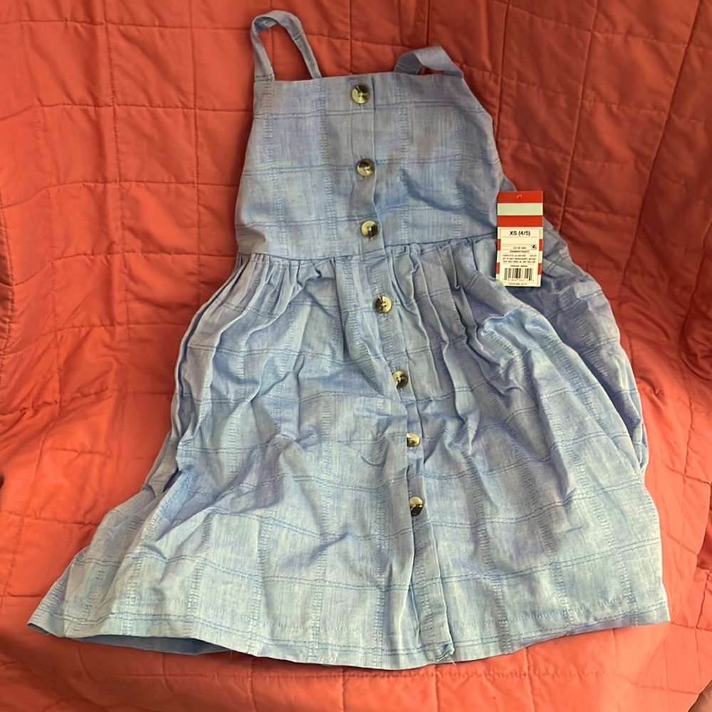 Blue light plaid dress